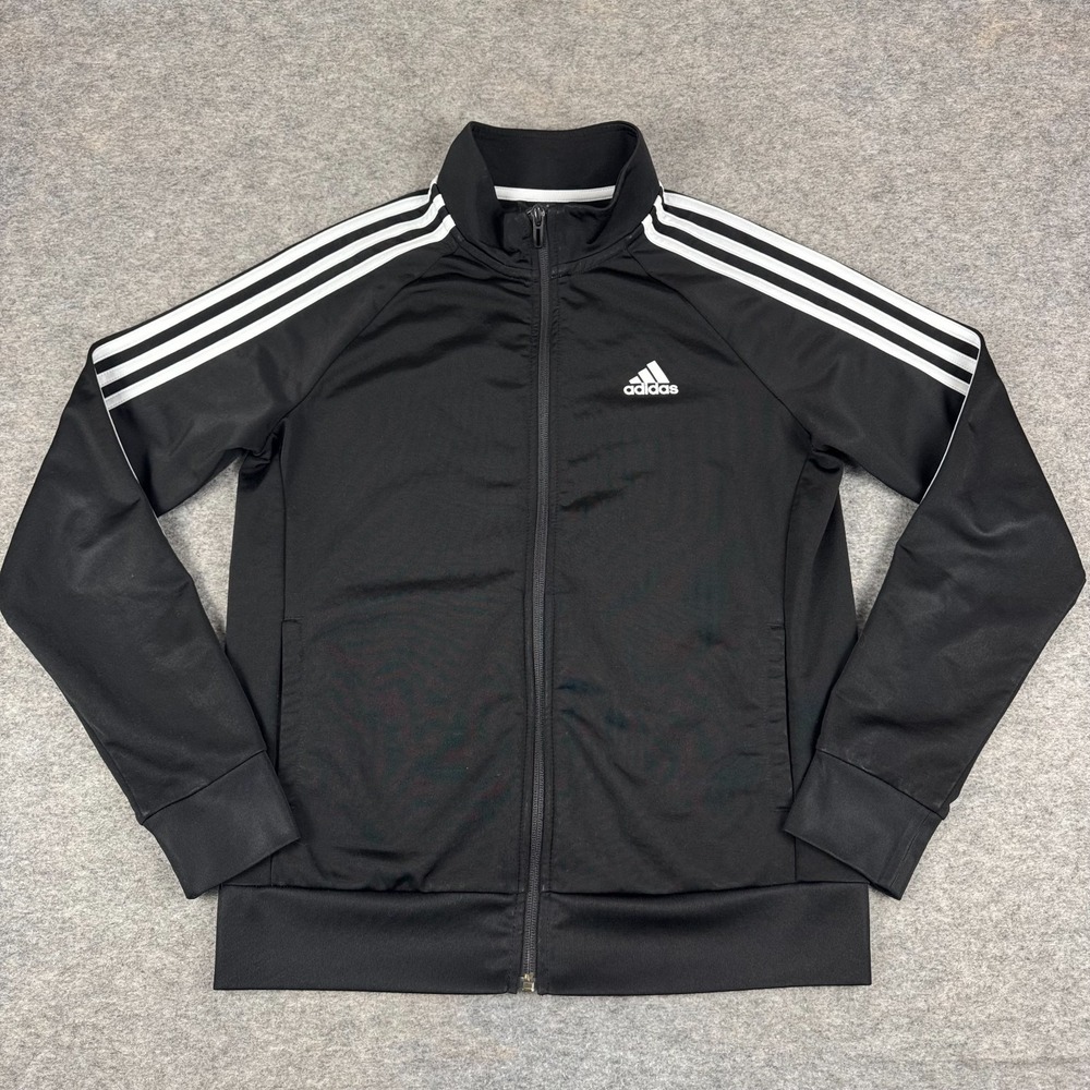 Adidas Essentials Warm Up Slim 3 Striped Track Jacket Full Zip Womens Medium M